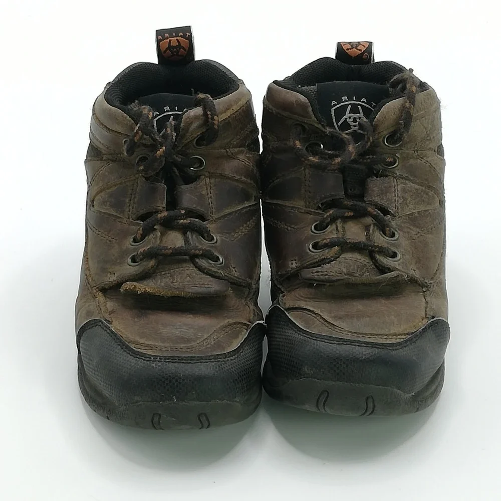 Ariat Shoes Boys Boots Terrain Brown Leather 4LR Technology Lace Up 13‎